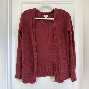 Mossimo | Cardigan Sweater in Cranberry / Maroon / Burgandy